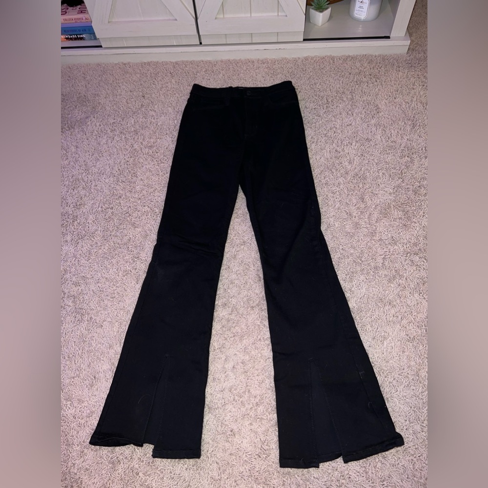 Black flare jeans